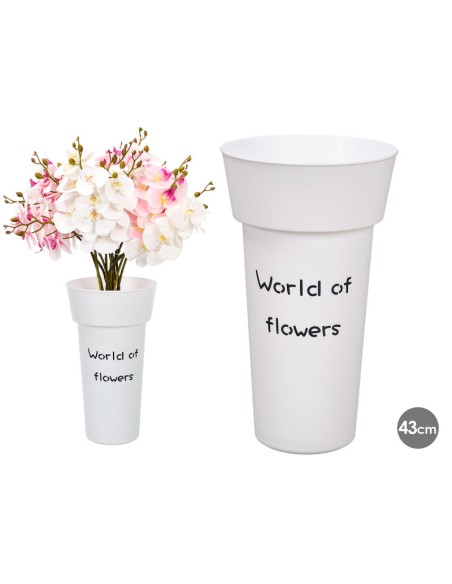 JARRON FLORISTA BLANCO 43CM
