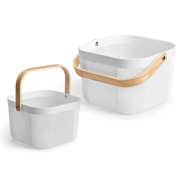 CESTA MULTIUSOS BLANCA CUADRADA ASA