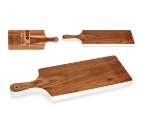 TABLA CORTAR MADERA BORDE BLANCO 45CM