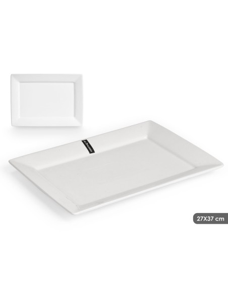 BANDEJA PORCELANA RECTANGULAR 37CM BANDEJA PORCELANA RECTANGULAR 37CM