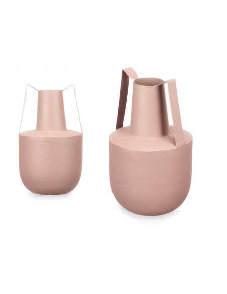 JARRON ACERO DOBLE ASA ARENA PASTEL 14 x 14 x 24 cm JARRON ACERO DOBLE ASA ARENA PASTEL 14 x 14 x 24 cm