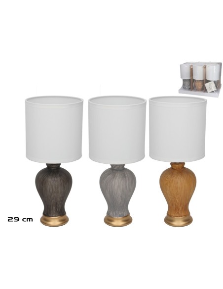 LAMPARA MESA CERAMICA BARBADOS 13X13X29CM 3 SURT LAMPARA MESA CERAMICA BARBADOS 13X13X29CM 3 SURT