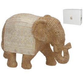 FIGURA ELEFANTE SANSA 25X10X19 CM RESINA