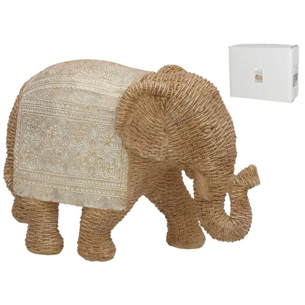 FIGURA ELEFANTE SANSA 25X10X19 CM RESINA