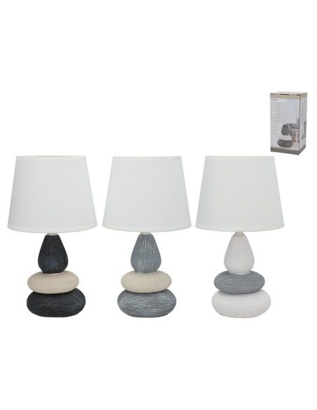 LAMPARA CERAMICA PIEDRYH 33CM 3 SURT. LAMPARA CERAMICA PIEDRYH 33CM 3 SURT.