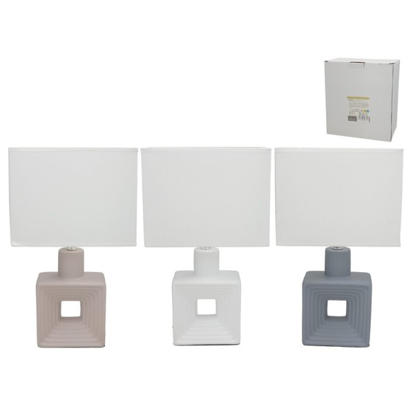 LAMPARA CERAMICA CUADRYH 40CM 3 SURT.