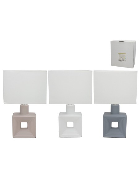 LAMPARA CERAMICA CUADRYH 40CM 3 SURT. LAMPARA CERAMICA CUADRYH 40CM 3 SURT.