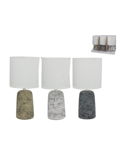 LAMPARA CERAMICA MARMOLYH 2 31,5CM 3 SURT. LAMPARA CERAMICA MARMOLYH 2 31,5CM 3 SURT.