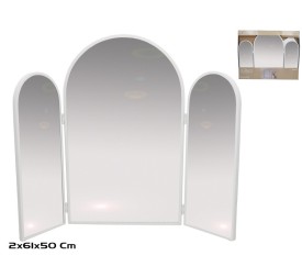 ESPEJO TRIPTICO 61X2X50CM BLANCO