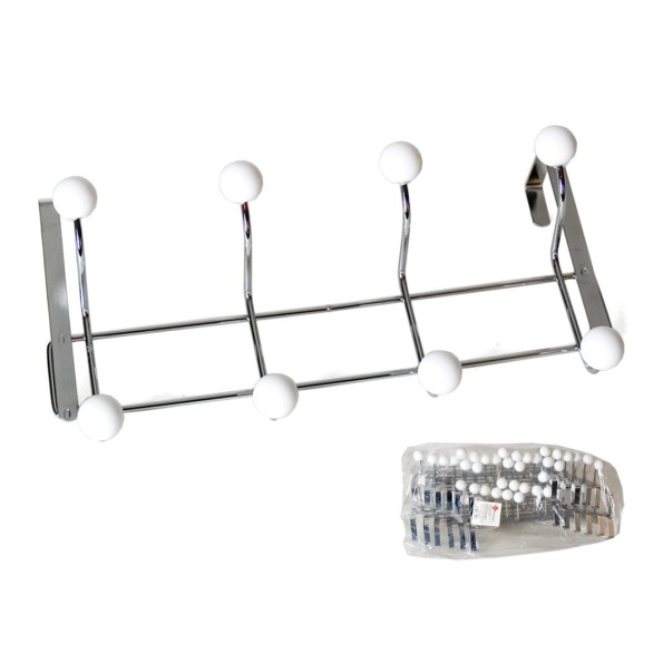 PERCHA PUERTA 8 POMOS BLANCOS AILEMA