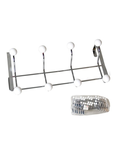 PERCHA PUERTA 8 POMOS BLANCOS AILEMA PERCHA PUERTA 8 POMOS BLANCOS AILEMA
