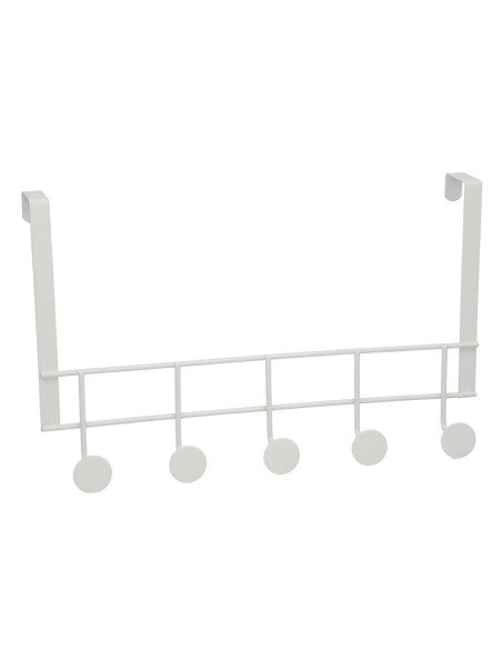 PERCHA METAL PUERTA 5 POMOS BLANCO PERCHA METAL PUERTA 5 POMOS BLANCO