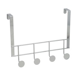 PERCHA  METAL PUERTA 4 POMOS CROMADO