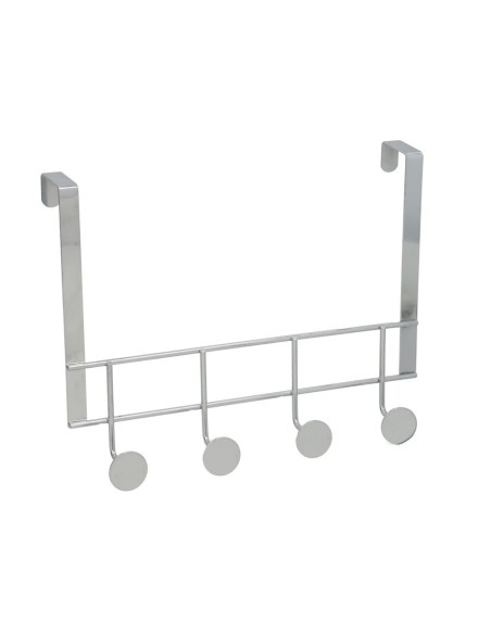 PERCHA  METAL PUERTA 4 POMOS CROMADO PERCHA  METAL PUERTA 4 POMOS CROMADO