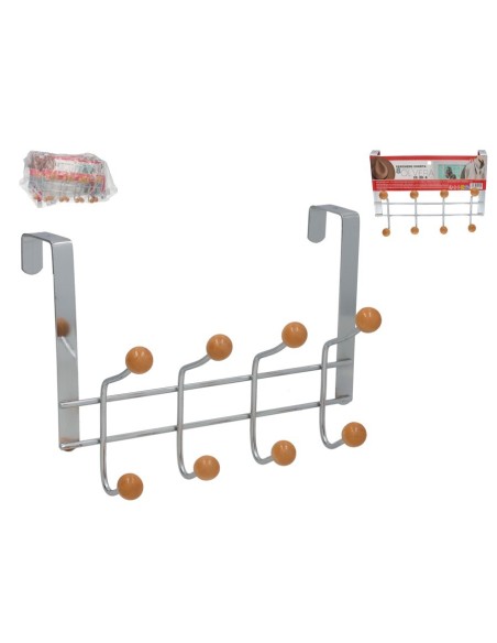 PERCHA PUERTA C/8 GANCHOS OLVERA 29X20X8CM METAL PERCHA PUERTA C/8 GANCHOS OLVERA 29X20X8CM METAL