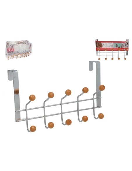 PERCHA  PUERTA C/10 GANCHOS OLVERA 33X20X8 METAL PERCHA  PUERTA C/10 GANCHOS OLVERA 33X20X8 METAL