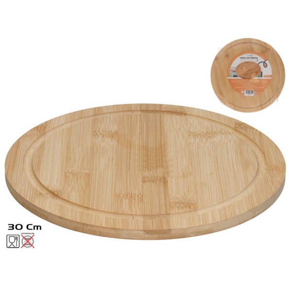 TABLA DE CORTE REDONDA BAMBU 30X1 CM
