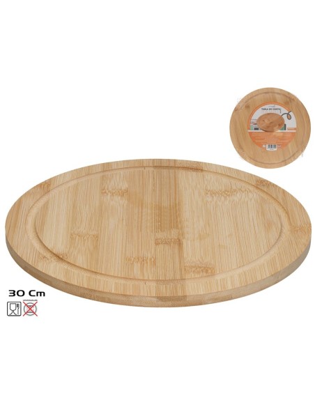 TABLA DE CORTE REDONDA BAMBU 30X1 CM TABLA DE CORTE REDONDA BAMBU 30X1 CM