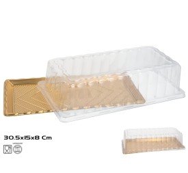PORTA TARTAS RECTANGULAR 30,5X15X8 CM