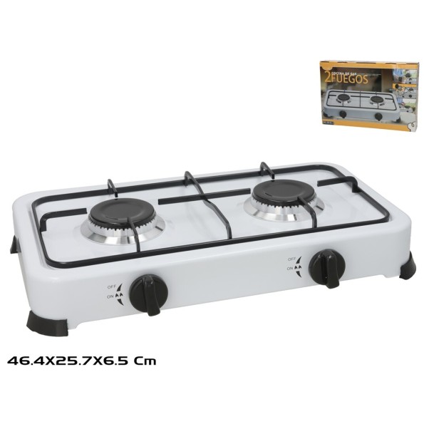 COCINA DOS FUEGOS DE GAS 46,4X25,7X6,5 CM