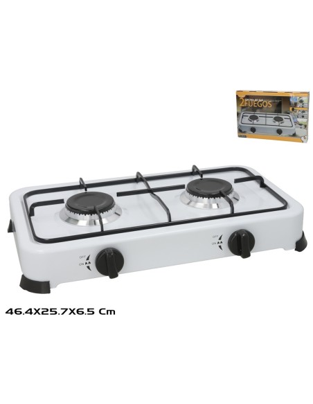 COCINA DOS FUEGOS DE GAS 46,4X25,7X6,5 CM COCINA DOS FUEGOS DE GAS 46,4X25,7X6,5 CM