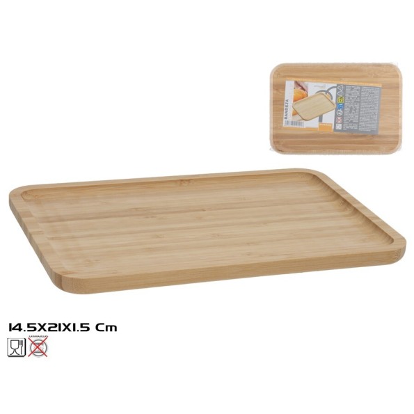 BANDEJA BAMBU NATURE 21X14,5X1,5CM