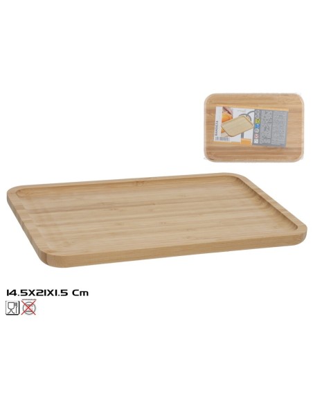 BANDEJA BAMBU NATURE 21X14,5X1,5CM BANDEJA BAMBU NATURE 21X14,5X1,5CM