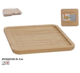 BANDEJA BAMBU NATURE 20X20X1,5CM