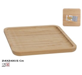 BANDEJA BAMBU NATURE 24X24X1,5CM