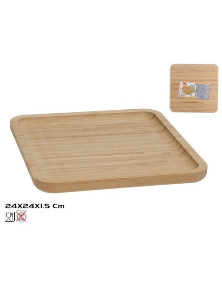 BANDEJA BAMBU NATURE 24X24X1,5CM BANDEJA BAMBU NATURE 24X24X1,5CM