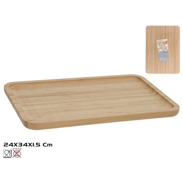 BANDEJA BAMBU NATURE 34X14X1,5CM