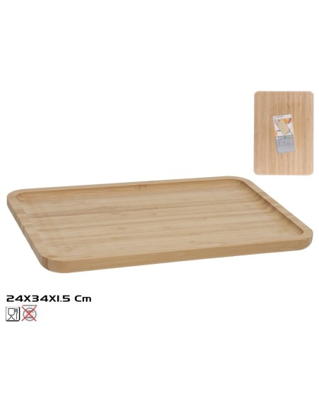 BANDEJA BAMBU NATURE 34X14X1,5CM BANDEJA BAMBU NATURE 34X14X1,5CM