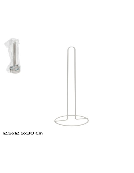 PORTAROLLOS METAL CARMEN 12.5X30CM BLANCO PORTAROLLOS METAL CARMEN 12.5X30CM BLANCO