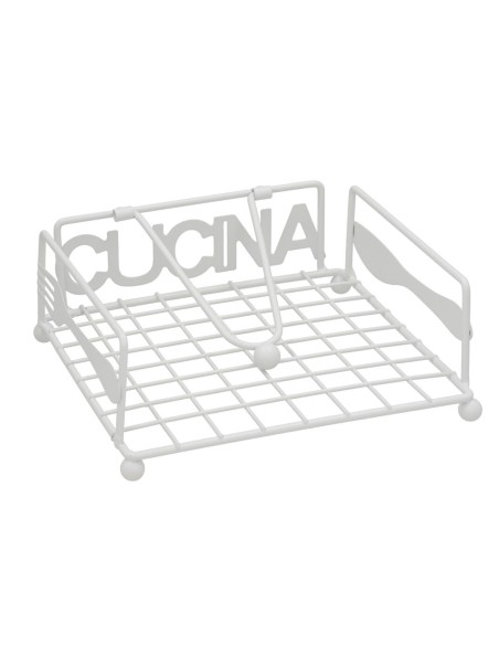 SERVILLETERO METAL CUCINA 18X18X7CM BLANCO SERVILLETERO METAL CUCINA 18X18X7CM BLANCO