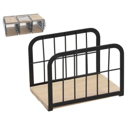 SERVILLETERO METAL+MADERA CORDOBA 10X14.5X10.5CM N