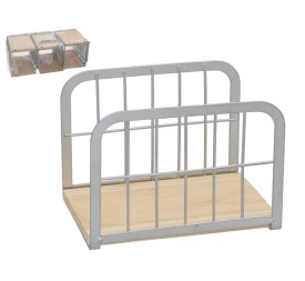 SERVILLETERO METAL+MADERA CORDOBA 10X14.5X10.5CM M