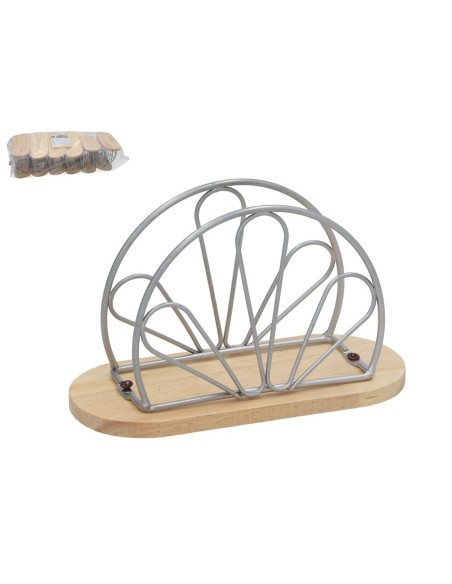 SERVILLETERO METAL+MADERA JEREZ 15X7.5X9.5CM METAL SERVILLETERO METAL+MADERA JEREZ 15X7.5X9.5CM METAL