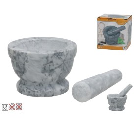 MORTERO C/MANO MARMOL CAEL 10X7CM