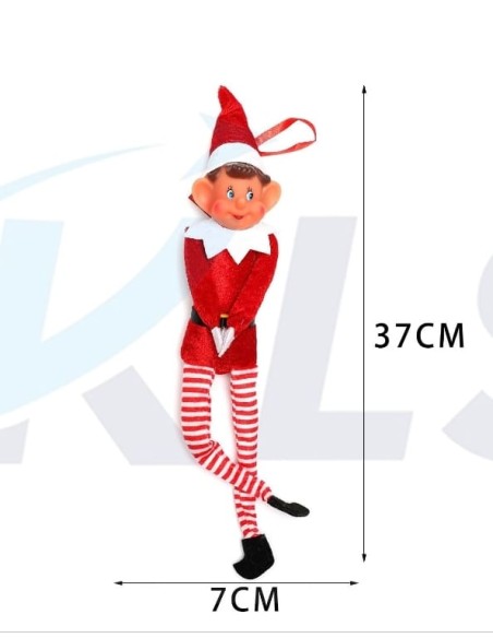 MUÑECO ELFO DECORATIVO NAVIDEÑO 38CM
