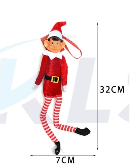 MUÑECO ELFO DECORATIVO NAVIDEÑO 33CM