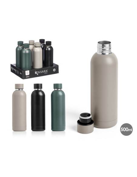 TERMO BASE ACERO 500ML SURTIDO 3 COLORES OSCUROS TERMO BASE ACERO 500ML SURTIDO 3 COLORES OSCUROS