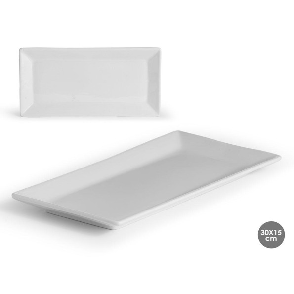 BANDEJA RECTANGULAR PORCELANA 30,5CM