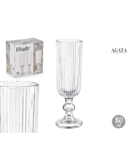 COPA CAVA TRANSPARENTE RAYAS 160ML COPA CAVA TRANSPARENTE RAYAS 160ML