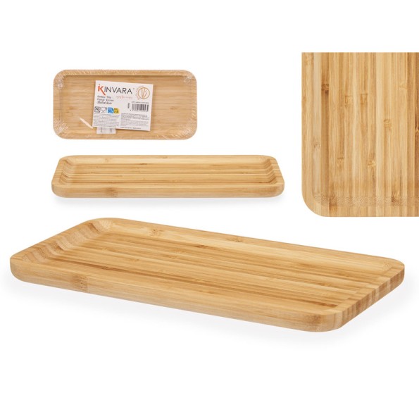 TABLA BAMBU RECTANGULAR APERITIVO 30X15 CM