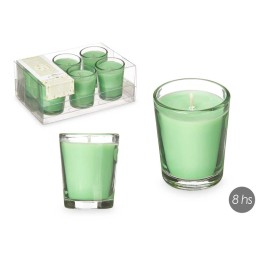 SET 6 VELAS VASO VIDRIO JAZMIN