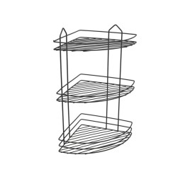 RINCONERA METAL 3 NIVELES NEGRA 23,5X23,5X46,5CM