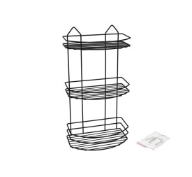 ESTANTERIA 3 NIVELES NEGRO 24,5X15X46,5CM