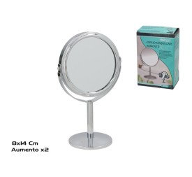 ESPEJO MAQUILLAJE AUMENTO X1 Y X2  ALICE 8.5X14CM