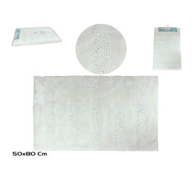 ALFOMBRA BAÑO DAMA 50X80CM BLANCO