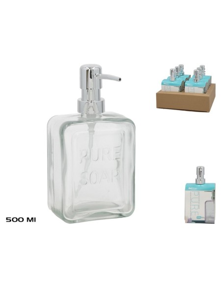 DISPENSADOR JABON PURE 500ML TRANSPARENTE